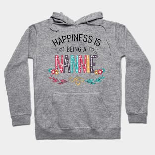 Happiness Is Being A Nannie Wildflowers Valentines Mothers Day Hoodie